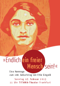  Ettie Gingold zum 100. Geburtstag - Thumbnail vom Flyer (PDF; 1.6 MB)